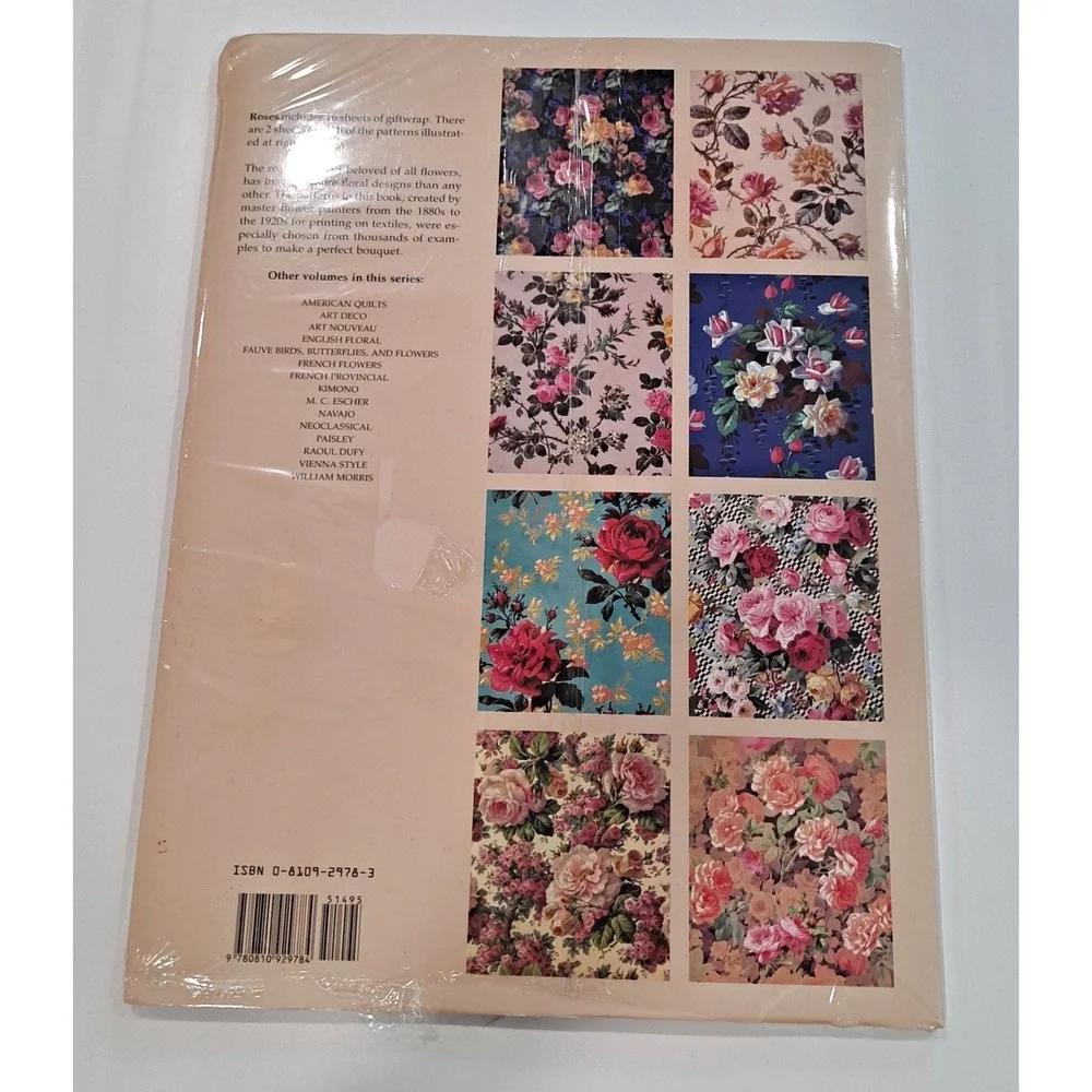Giftwraps by Artists  ROSES New in Cellophane Package